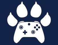 Gaming control in the shape of a wildcat paw